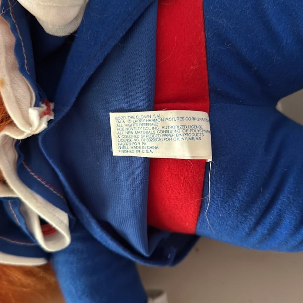 Vintage Bozo the Clown Plush - Picture 4 of 4